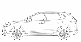 boceto coche parte lateral